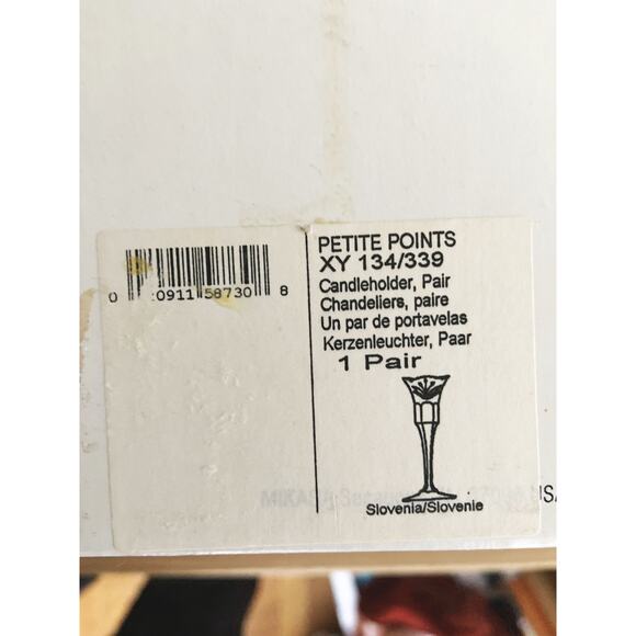 Pair of Mikasa Cut Chrystal Stemmed Candle holders in Box - Picture 8 of 9